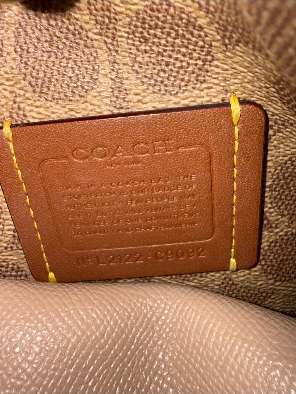 COACH Willow tote bag grey leather gold hardware - Picture 10 of 14